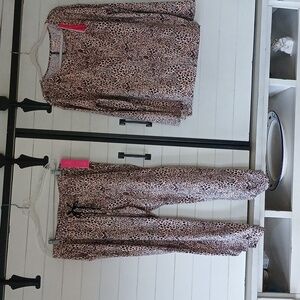 NWT Lilly leopard top and pants